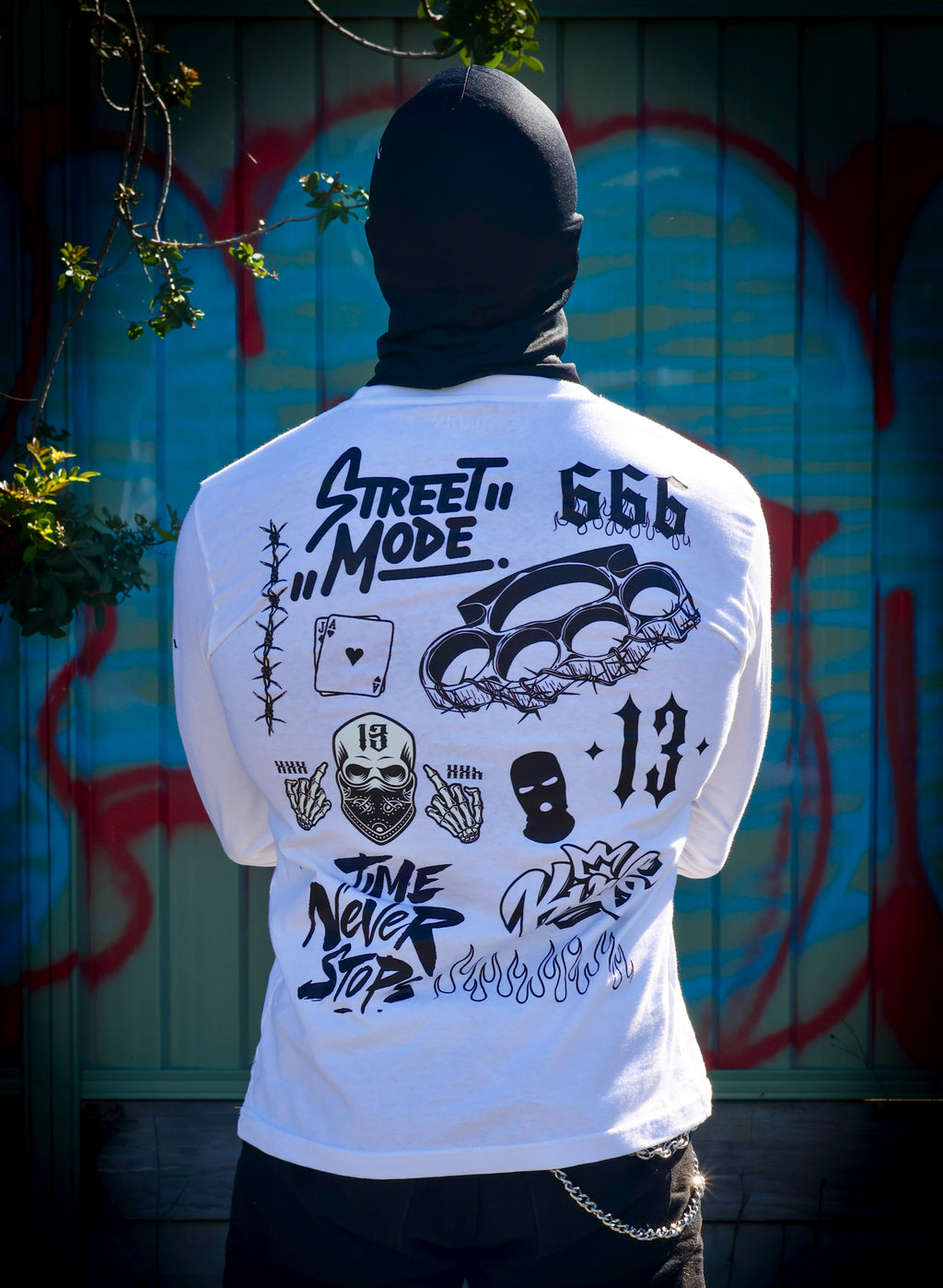 Street Mode '666' Graphic Long Sleeve Tee