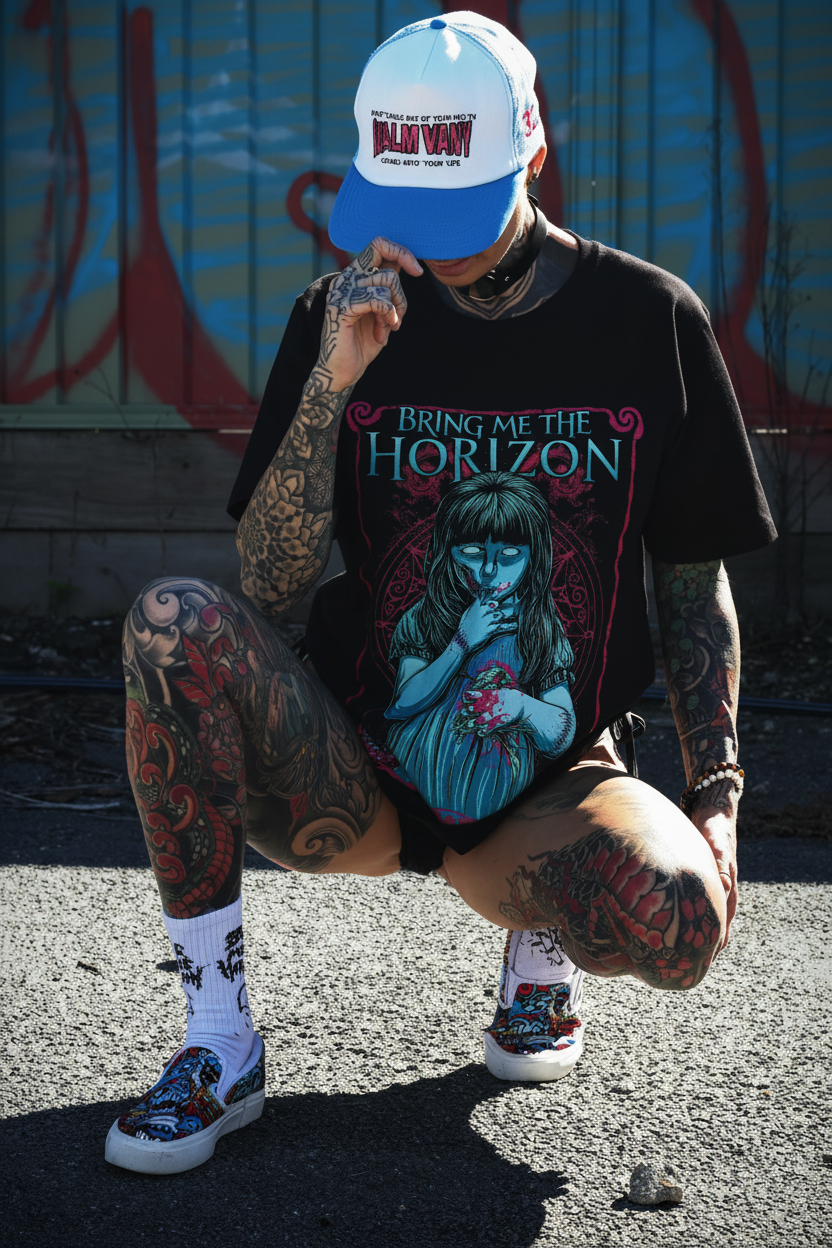 Haunted Girl Gothic Graphic Tee