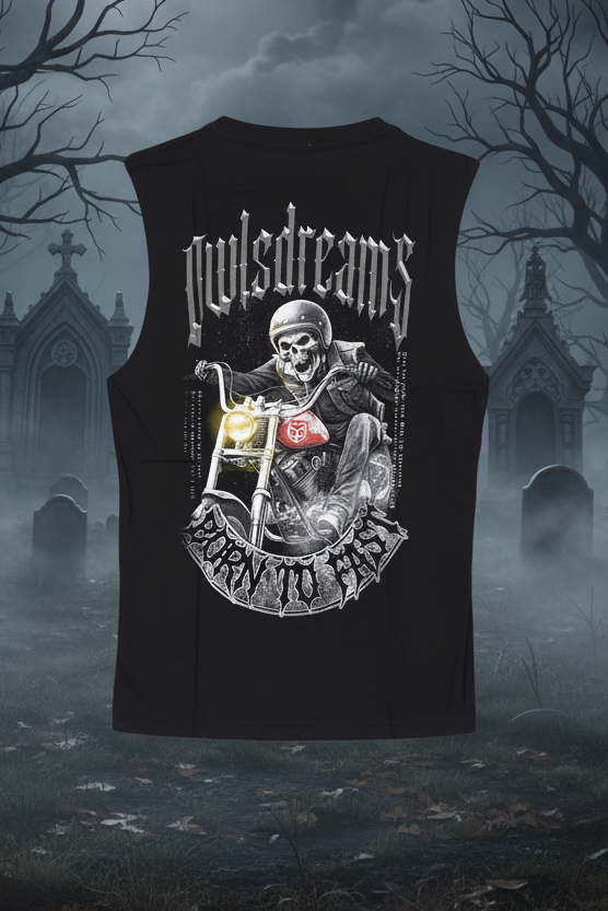 Born to fast sleeveless tee ☠️